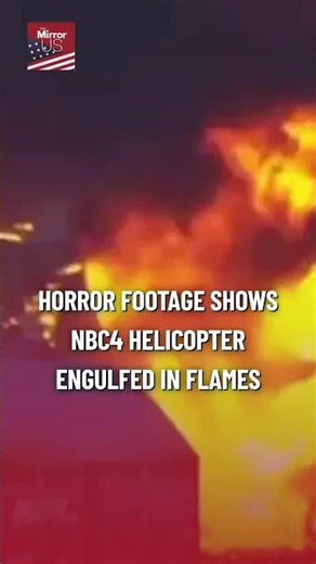 Horror footage shows NBC4 helicopter engulfed in flames after LA crash