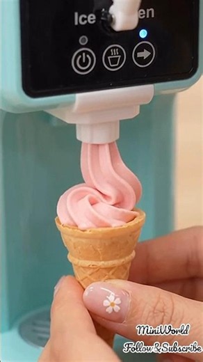 Tiny Ice Cream Machine Unboxing 🍦😍 | Mini Ice Cream Making ASMR #Shorts
