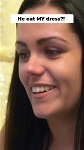 This bride's reaction says it all! Her groom took matters into his own hands and butchered her wedding dress. The result? A total disaster. You won't believe what he did! #DontTellTheBride #Weddings #WeddingFail #Bridezilla #DIYWedding #Groomzilla #WeddingNightmare | Don't Tell The Bride
