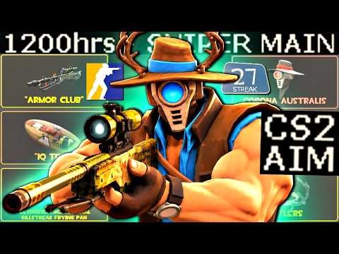 1200+ Hour Sniper Goes CS2 MODE🔸TF2 Gameplay