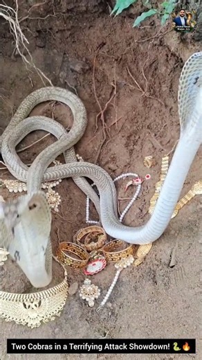 Two Cobras in a Terrifying Attack Showdown! 🐍🔥 #snake #wildliferescue #wildlifeentertainment