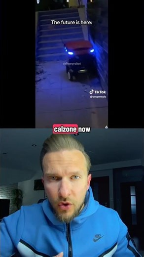 Delivery Robot Fell Down Stairs And Stuck The Landing #robotfail #deliveryrobot #youtubeshorts