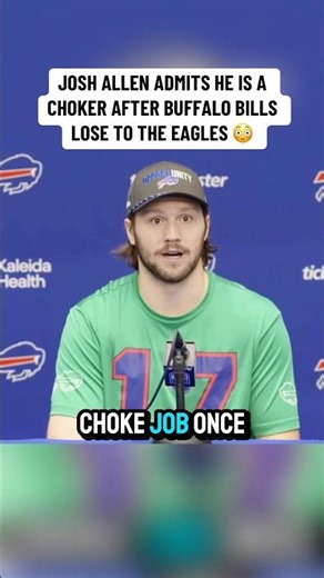 “I CHOKED again” - Josh Allen Postgame Interview - Eagles vs Bills