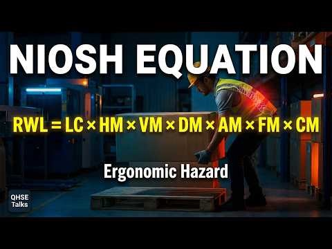 BCSP Chapter 24 Ergonomics NIOSH Lifting Equation Full Breakdown for Safety Professionals