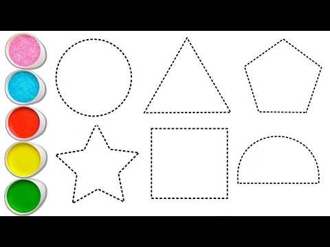 Shapes drawing for kids, Learn 2d shapes, colors for toddlers | Preschool Learning part - 1954