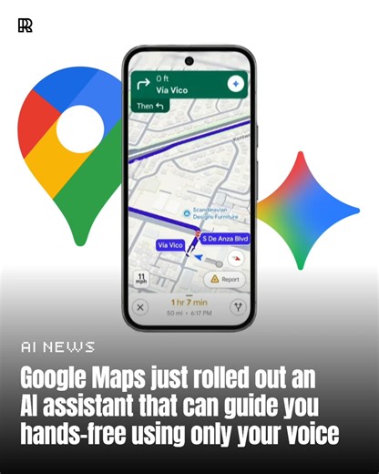 Google has announced a major update to Google Maps that integrates its Gemini AI assistant to make navigation more conversational and hands-free. The upgrade allows drivers to use voice commands to find places along their route, check parking availability, report traffic incidents, and complete multi-step tasks without touching their phone. Google Maps will also begin giving directions using real-world landmarks, such as nearby restaurants or gas stations, instead of only distance-based cues. In