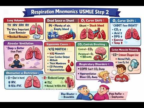 “Respiratory Mnemonics (Exam Prep + Fast Recall)”