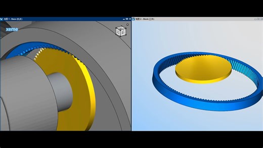 内齿珩轮强力珩齿-Vericut仿真
