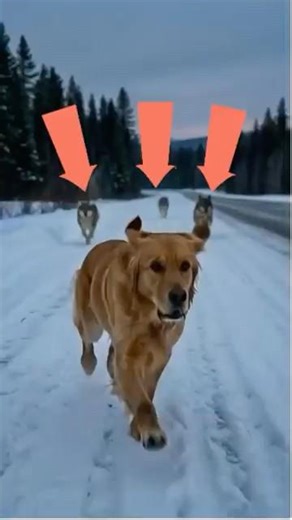 This man rescued a dog that was being chased by wolves and then… #dog