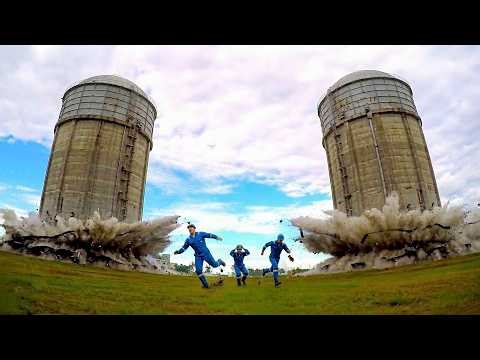 Demolition Idiots: Massive Silo & Water Tower Fall WRONG WAY | Dangerous Building Implosion #23