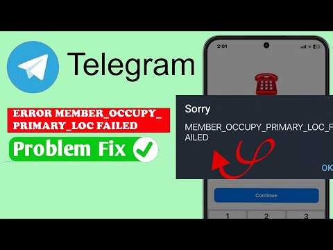 Complete Tutorial: Telegram "Member Occupy Primary Loc Failed" Error Fixed! | Android Data Recovery