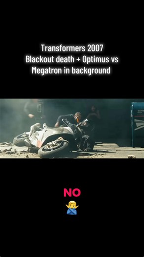 Transformers 2007 Blackout death Optimus vs Megatron in background#transformers #xyzbca #blowthisupforme #fypシ゚viral__