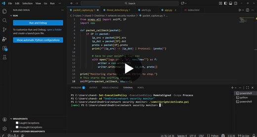 Building Real-Time Network Security Monitor with Python | Nandini Chandel posted on the topic | LinkedIn