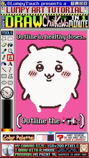 Draw Chiikawa! 1 MINUTE Art Tutorial!