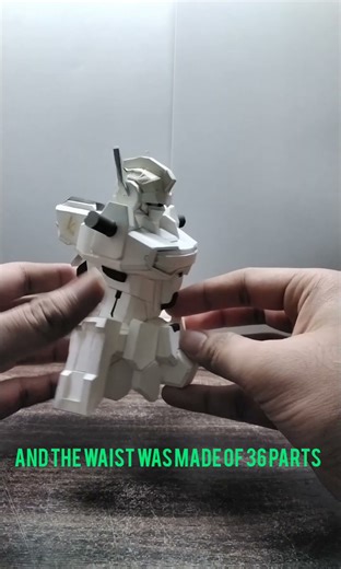 Torso ,waist and head part of the WMS-GB5 G-BOUNCER Gundam | Paper model #gundam #papercraft #anime