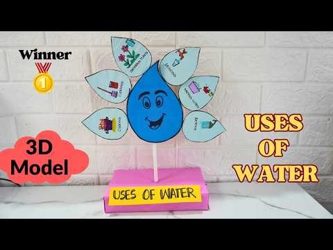 Uses of Water 3D Model | Easy Science Project for School Exhibition | Simple DIY | Exhibition model