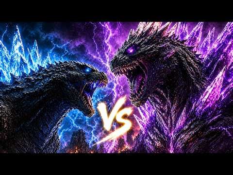 Godzilla VS Space Godzilla - AI Animation fight
