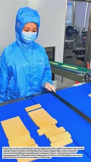 Automatic Food Sheet Sorting Process | Hygienic Conveyor Production Technology.