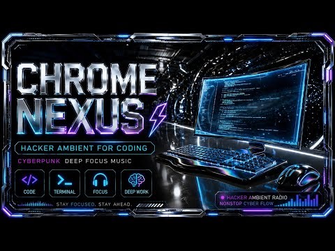 CHROME NEXUS ⚡ Cyberpunk Hacker Ambient | Deep Focus Music for Coding