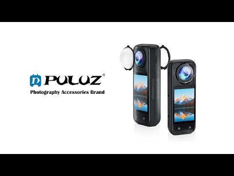 For Insta360 X5 PULUZ Rotating Optical Tempered Glass Lens Guard Protective Cover