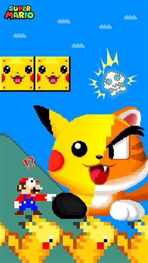 Everything Mario Touches Becomes Pikachu!