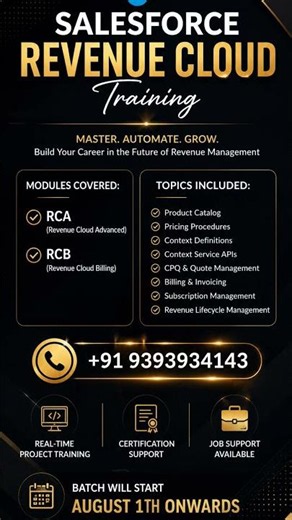 Master Salesforce Revenue Cloud | RCA + RCB | Certification & Job Support | Salesforcestart