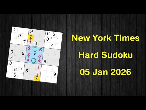New York Times Hard Sudoku 05 Jan 2026 - Solve with Phidoku