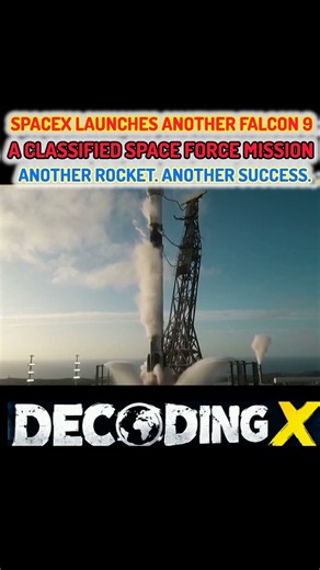 SpaceX Launches Falcon 9 on Classified Space Force Mission 🚀 #Shorts#fyp #viral #nasa