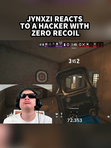Jynxzi reacts to a hacker with zero recoil #jynxzi #jynxziclips #r6 #rainbowsixsiege