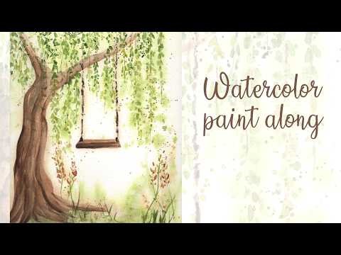 Watercolor Spring Painting | Step-by-step paint along