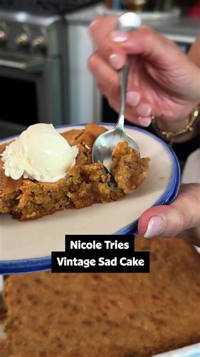 It doesn't matter what it looks like, but how it tastes in the end. 🍰 And this cake tastes wayyy better than it looks. 🫣 This low-ingredient Sad Cake is moist, chewy, sweet, and when topped with ice cream, it's sure to put a smile on your face. 😸🙌 Get the full recipe details below or at the link in our bio! ⤴️ Ingredients: 2 cups biscuit baking mix 2 1/4 cups packed brown sugar 4 eggs 1/2 cup vegetable oil 1 cup flaked coconut 1 cup chopped pecans 1 teaspoon vanilla extract Directions: Prehe