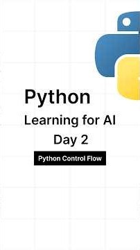 Python Learning for AI — Day 2: Python Control Flow Part 3 #python #machinelearning #ai