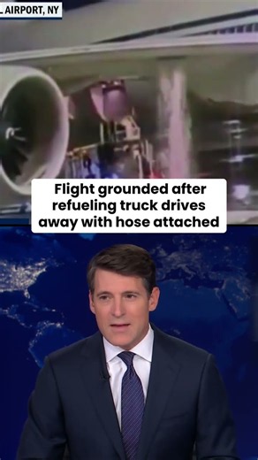 Air China flight canceled after fuel truck drove away with hoses still attached #shorts