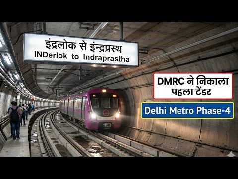 Inderlok to Indraprastha Metro Route Update🔥First Tender🔥DMRC Magenta Line🔥Delhi Metro🔥DMRC Phase-4