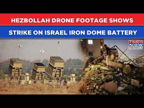 Israel Iron Dome Battery Hit By Explosive Hezbollah FPV Drone| Lebanon Militants Air Combat Video