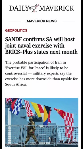 Joint Naval Exercise in South Africa with BRICS-Plus States