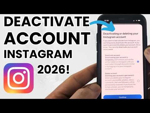 How to Deactivate Instagram Account - 2026