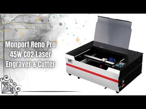 Monport Reno Pro 45W Laser Engraver Review 🔥 CO2 Laser Cutter|16x12 Workbed | Best Desktop Engraving