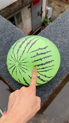 Experiment: Will a Water Balloon Explode If Rolled Down a High-Rise Building? 💥🎈 #balloon