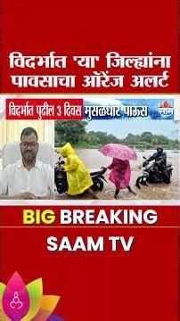 विदर्भात 3 दिवस मुसळधार पावसाचा इशारा; या जिल्ह्यांना अलर्ट जाहीर | Vidarbh Rain Alert