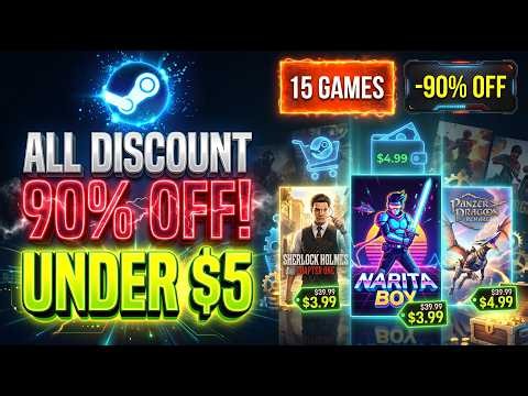 15 Steam Sales Games 90% OFF — ALL Under $5 you Need to Play!