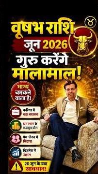 वृषभ राशि जून 2026 | Taurus June 2026 Horoscope | Vrishabh Rashi June