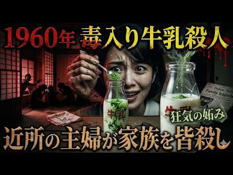 【衝撃実話】1960年 埼玉白岡 毒入り牛乳殺人事件 ～近所の主婦が家族5人を皆殺しにした狂気の妬み～