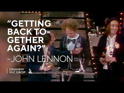 The Awkward Record Of The Year Moment Featuring John Lennon & Paul Simon | GRAMMY MIC DROP
