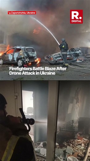 Zaporizhzhia Under Fire! Firefighters Battle Massive Blazes After Brutal Russian Strike