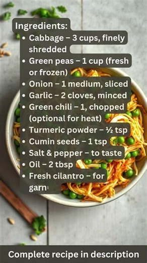 Cabbage and Pea Stir Fry — Recipe by What Shall I Cook