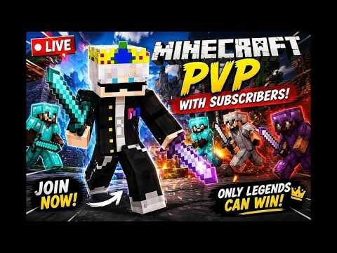 MINECRAFT PVP WITH SUBSCRIBER AND FRIENDS | LIVE
