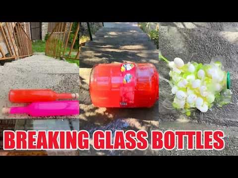 2 HOUR Breaking Glass Bottles and Balloon Drops 🔥 Crushing Crunchy & Soft Things! #asmr #satisfying