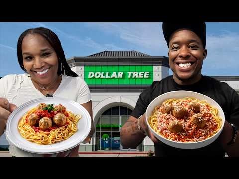Who Can Make The Best Meal Only Using Food From Dollar Tree vs My Mom