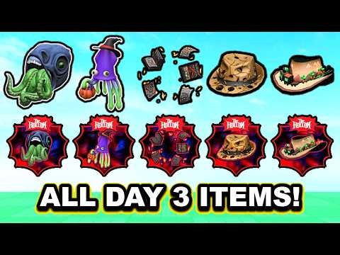 How To GET ALL DAY 3 FREE UGC ITEMS & BADGES | The Hollow Roblox [EVENT]